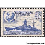 France 1939 Battleship Clemenceau-Stamps-France-Mint-StampPhenom