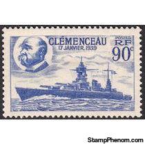 France 1939 Battleship Clemenceau-Stamps-France-Mint-StampPhenom