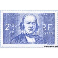 France 1939 For the unemployed intellectuals. Claude Bernard (1813-1878)-Stamps-France-StampPhenom