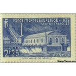 France 1939 International Water Exhibition: Machine de Marly-Stamps-France-StampPhenom