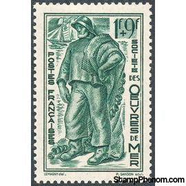 France 1941 National Seamen%27s Relief Fund, Fisherman.-Stamps-France-Mint-StampPhenom