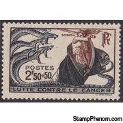 France 1941 Semi-Postal Science Vs Cancer-Stamps-France-Mint-StampPhenom