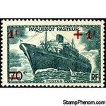 France 1941 Ship Pasteur (Surcharged)-Stamps-France-Mint-StampPhenom