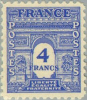 France 1944 Arc de Triomphe-Stamps-France-StampPhenom