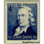 France 1944 Claude Chappe (1763-1805). 150th anniversary of the Telegram-Stamps-France-StampPhenom