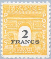 France 1945 Arc de Triomphe-Stamps-France-StampPhenom