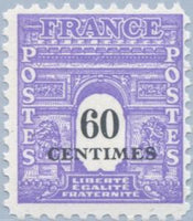 France 1945 Arc de Triomphe-Stamps-France-StampPhenom