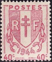 France 1945 Definitives - Shield and broken Chain-Stamps-France-Mint-StampPhenom