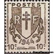 France 1945 Definitives - Shield and broken Chain-Stamps-France-Mint-StampPhenom