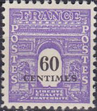 France 1945 Definitives - The Triumphal Arch-Stamps-France-Mint-StampPhenom