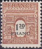 France 1945 Definitives - The Triumphal Arch-Stamps-France-Mint-StampPhenom