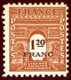 France 1945 Definitives - The Triumphal Arch-Stamps-France-Mint-StampPhenom