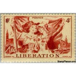 France 1945 Liberation of Alsace and Lorraine. Cathedrals of Strasbourg-Stamps-France-StampPhenom