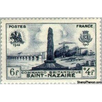 France 1947 British commando Saint Nazaire-Stamps-France-StampPhenom