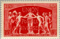 France 1949 75th Anniversary of the U.P.U.-Stamps-France-StampPhenom