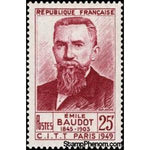 France 1949 Int. congress CITT in Paris. Emile Baudot 1845-1903-Stamps-France-StampPhenom