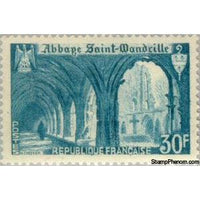 France 1951 Abbey of Saint Wandrille-Stamps-France-StampPhenom