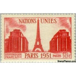 France 1951 United Nations, Paris-Stamps-France-StampPhenom