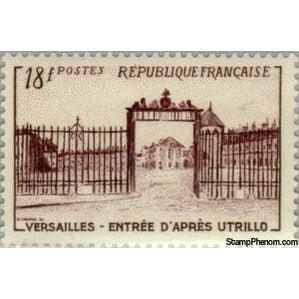 France 1952 Entrance to the castle of Versailles by Maurice Utrillo-Stamps-France-StampPhenom