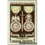 France 1952 Military Medal 1852-1952: Discipline and Valor-Stamps-France-StampPhenom