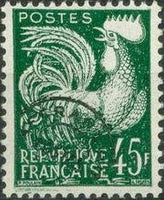 France 1954 Definitives - Harvester and Gallic Cock-Stamps-France-Mint-StampPhenom