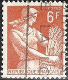 France 1954 Definitives - Harvester and Gallic Cock-Stamps-France-Mint-StampPhenom