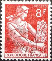 France 1954 Definitives - Harvester and Gallic Cock-Stamps-France-Mint-StampPhenom