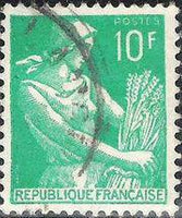 France 1954 Definitives - Harvester and Gallic Cock-Stamps-France-Mint-StampPhenom