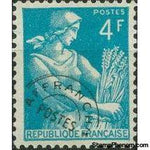 France 1954 Definitives - Harvester and Gallic Cock-Stamps-France-Mint-StampPhenom