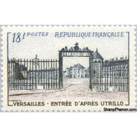 France 1954 Entrance to the castle of Versailles by Maurice Utrillo-Stamps-France-StampPhenom