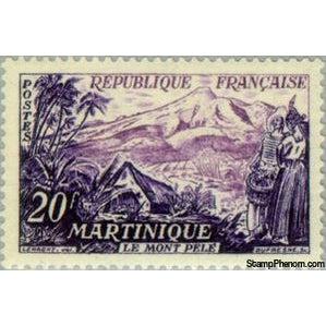 France 1955 Mount Pele, Martinique-Stamps-France-Mint-StampPhenom