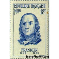 France 1956 Benjamin Franklin (1706-1790)-Stamps-France-StampPhenom