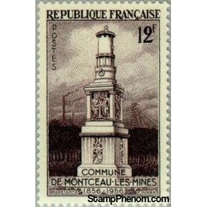 France 1956 Montceau-les-Mines (Monument to miners)-Stamps-France-StampPhenom