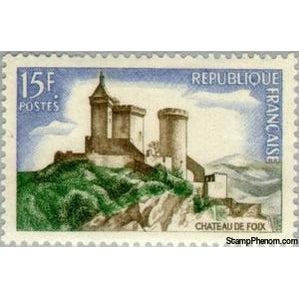 France 1958 Castle Foix-Stamps-France-StampPhenom