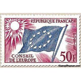 France 1959 European flag-Stamps-France-StampPhenom