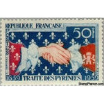 France 1959 Pyrenees-treaty (1659)-Stamps-France-StampPhenom