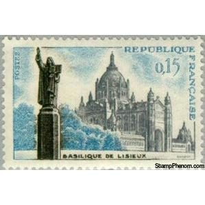 France 1960 The Basilica of Lisieux-Stamps-France-StampPhenom