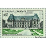 France 1962 Palace of Justice, Rennes-Stamps-France-StampPhenom