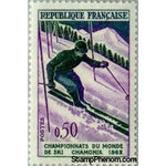 France 1962 Ski World Championships in Chamonix 1962: Slalom-Stamps-France-StampPhenom