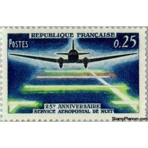 France 1964 25th Anniversary of Night Airmail Service-Stamps-France-StampPhenom