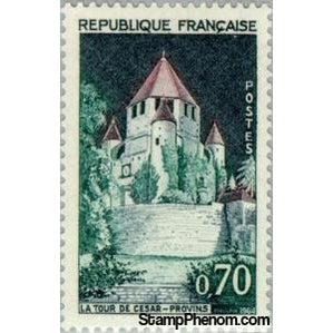 France 1964 Caesar's Tower, Provins-Stamps-France-StampPhenom