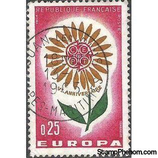 France 1964 Europa - Flower-Stamps-France-Mint-StampPhenom