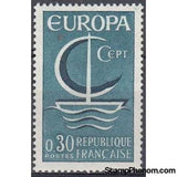 France 1966 Europa - Symbolic Sailboat-Stamps-France-Mint-StampPhenom