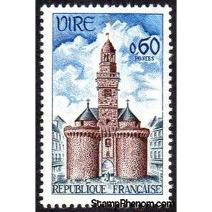 France 1967 Clock-tower and Gateway, Vire (Calvados)-Stamps-France-StampPhenom