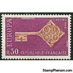 France 1968 Europa - Symbolic Key-Stamps-France-Mint-StampPhenom