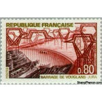 France 1969 Vouglans Dam, Jura-Stamps-France-StampPhenom