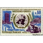 France 1970 United Nations - Peace - Progress. New York - Geneva-Stamps-France-StampPhenom