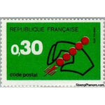 France 1972 Hand and Code Emblems-Stamps-France-StampPhenom