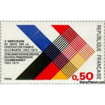 France 1973 Tenth Anniversary of the Treaty on Franco-German cooperation-Stamps-France-StampPhenom