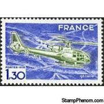 France 1975 Gazelle Helicopter-Stamps-France-Mint-StampPhenom